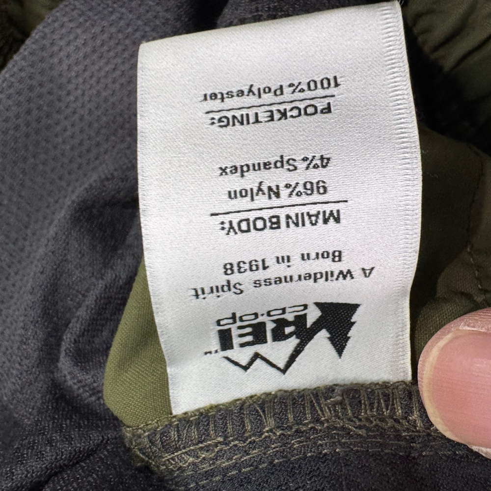REI Olive Green Convertible Cargo Pants - Picture 8 of 13